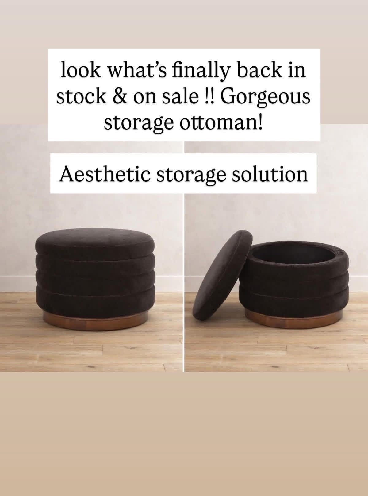 look what’s finally back in stock & on sale !! Gorgeous storage ottoman!

Aesthetic storage solution

#LTKdayinmylife #LTKmomlife #LTKHome