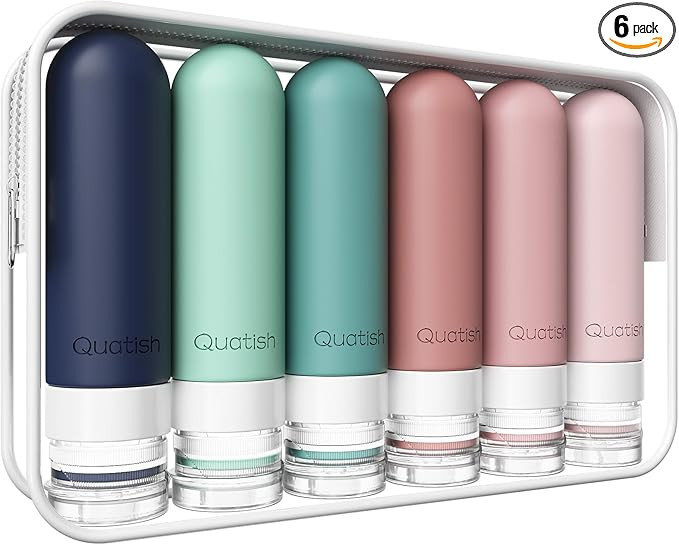 Quatish Travel Bottles for Toiletries 6 Pack, Original Patented Leakproof 3 oz Tsa Approved Trave... | Amazon (US)