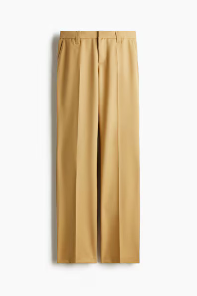 H & M - Elegante Hose in Straight Fit - Beige - Damen | H&M (DE, AT, CH, NL, FI)
