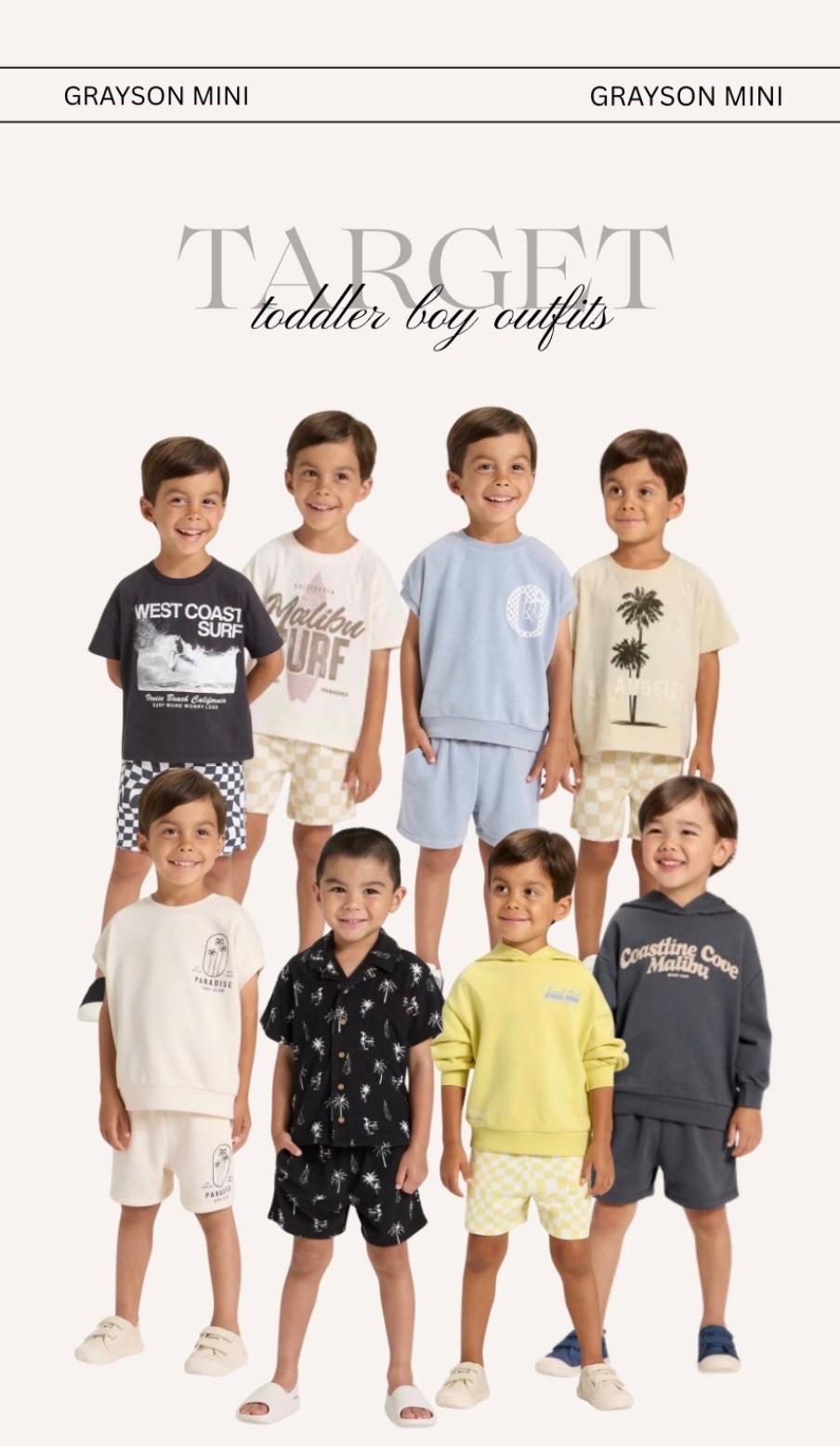 TARGET —  toddler boy Grayson mini new arrivals! 

#toddlerboy #toddlerstyle #toddlerboyoutifts #toddlerboysets #toddlerspringstyle #graysonmini #toddlerboystyle #targetkids #targetnewarrivals #toddlervacationstyle #toddlersummerstyle #toddlers #toddlerfinds #toddlersets #affordablefinds #babyboy #toddleroutfitdeas 

#LTKSeasonal #LTKBaby #LTKKids