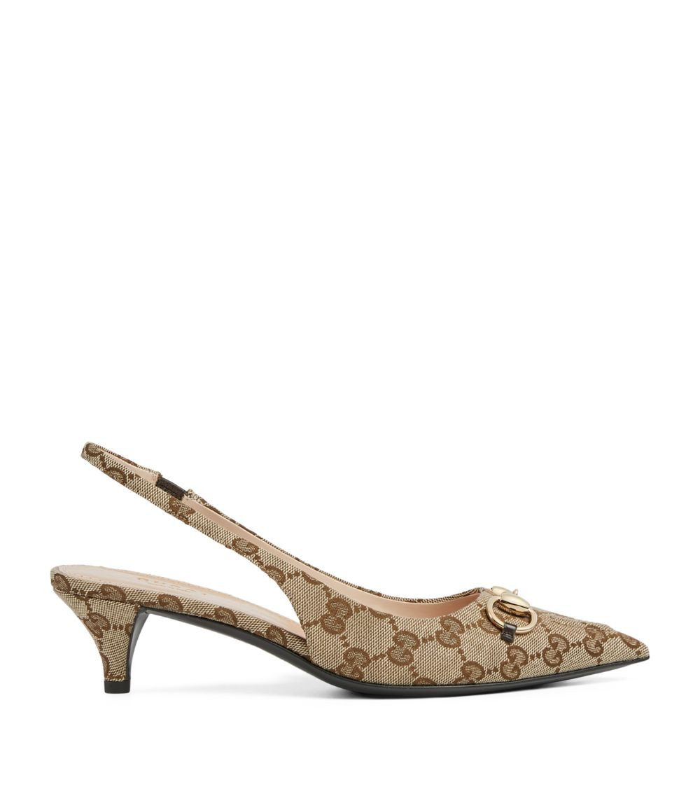 GG Canvas Slingback Pumps 45 | Harrods