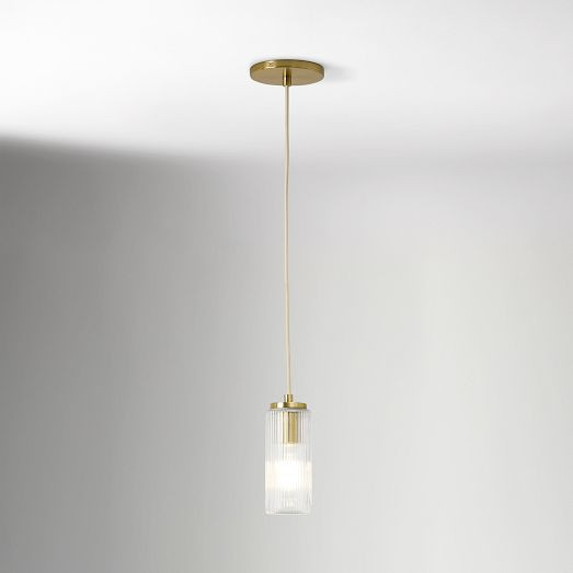 Weston Fluted Glass Pendant (5") | West Elm (US)