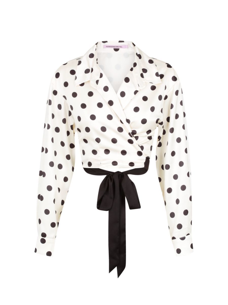 Pippa Polka Dot Wrap-Front Shirt | Saks Fifth Avenue
