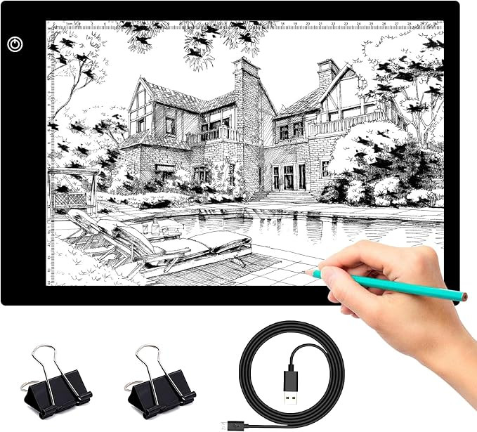 A4 Ultra-Thin Portable LED tracing Light Box Dimmable Brightness LED Art Tracing Pad for Artist D... | Amazon (US)