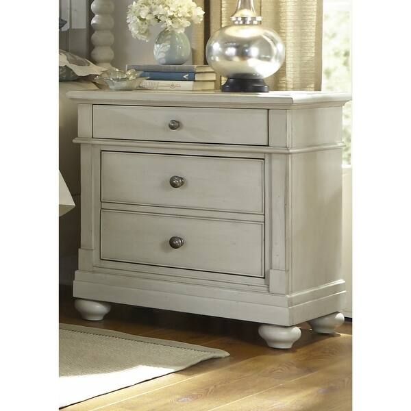 Liberty Harbor Dove Gray Cottage 2-Drawer Nightstand | Bed Bath & Beyond