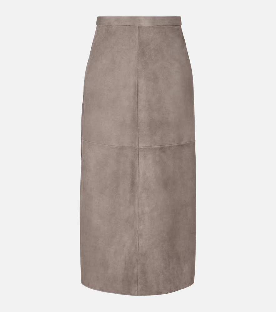 'S Max Mara Suede midi skirt | Mytheresa (UK)