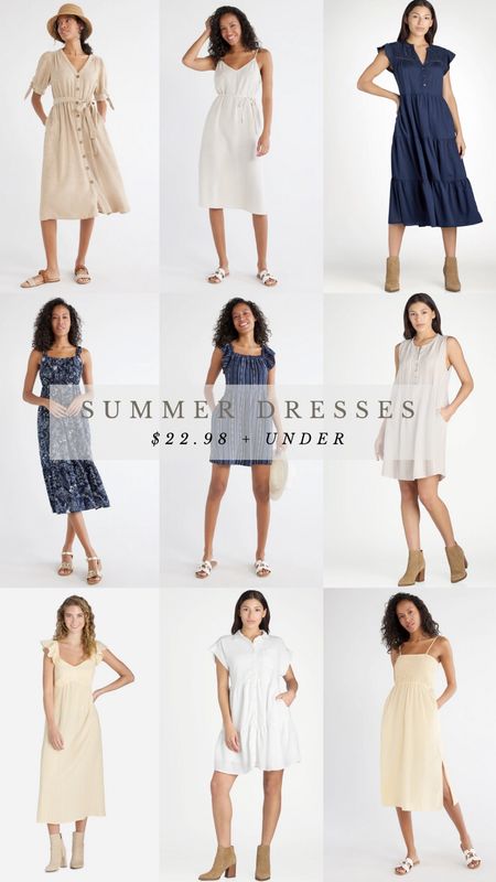 Can you believe the summer dresses? All from Walmart and under $22.98!