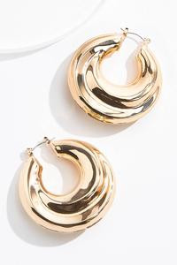 Chunky Gold Hoop Earrings | Cato Fashions