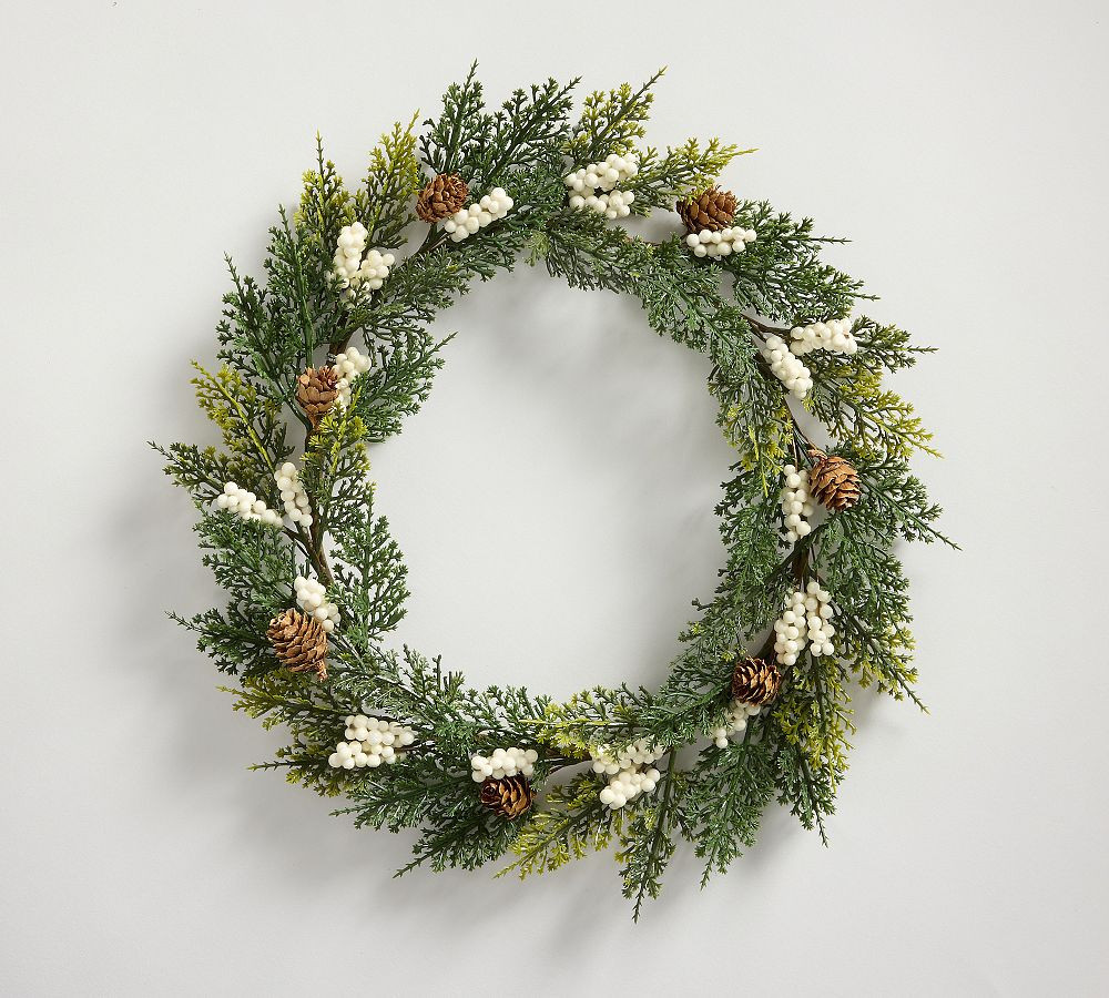 White Berry Pinecone Charger Plates - Set of 4 | Pottery Barn (US)