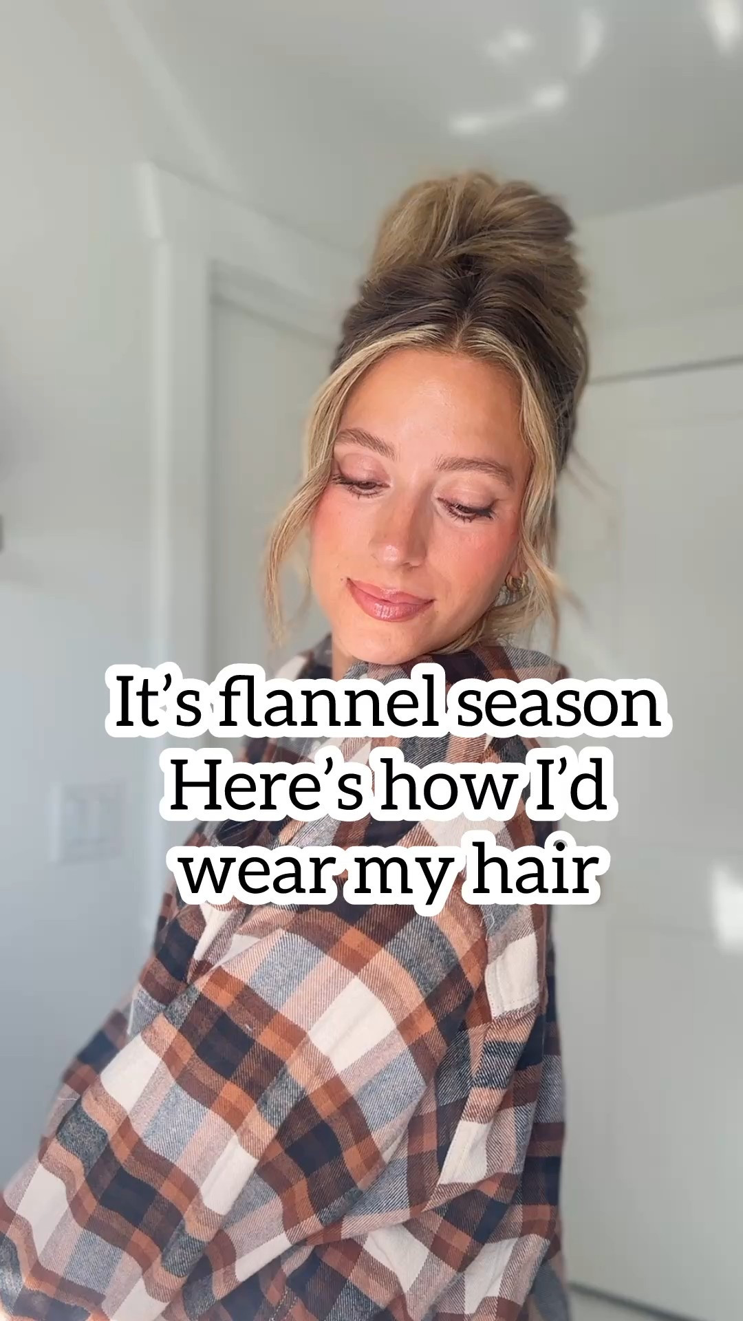 It’s flannel season and here’s how I’m wearing my hair! In a messy bun updo, of course! This flannel is true to size and comes in other colors! #flannelseason #flannel #fallfashion #fallinspo #flannelinspo #messybun 

#LTKFindsUnder50 #LTKFallSale #LTKFindsUnder100