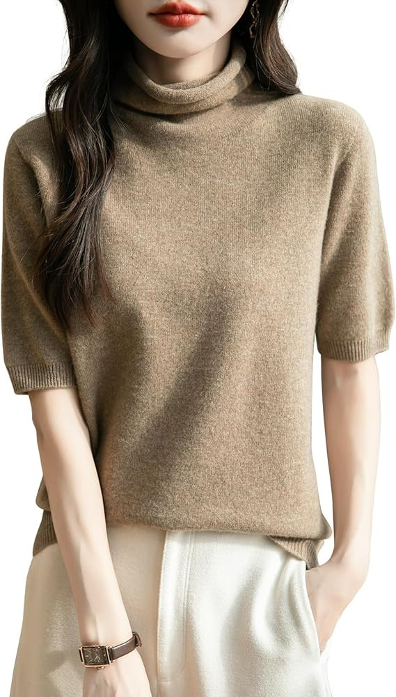 Chanyarn Women's Turtleneck 100% Merino Wool Spring Fall Winter First-Line Ready to Wear Seamless... | Amazon (US)