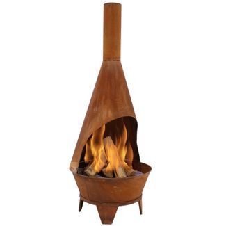 Sunnydaze Outdoor Backyard Patio Mexican Style Oxidized Steel Wood-Burning Fire Pit Chiminea - 6'... | Target