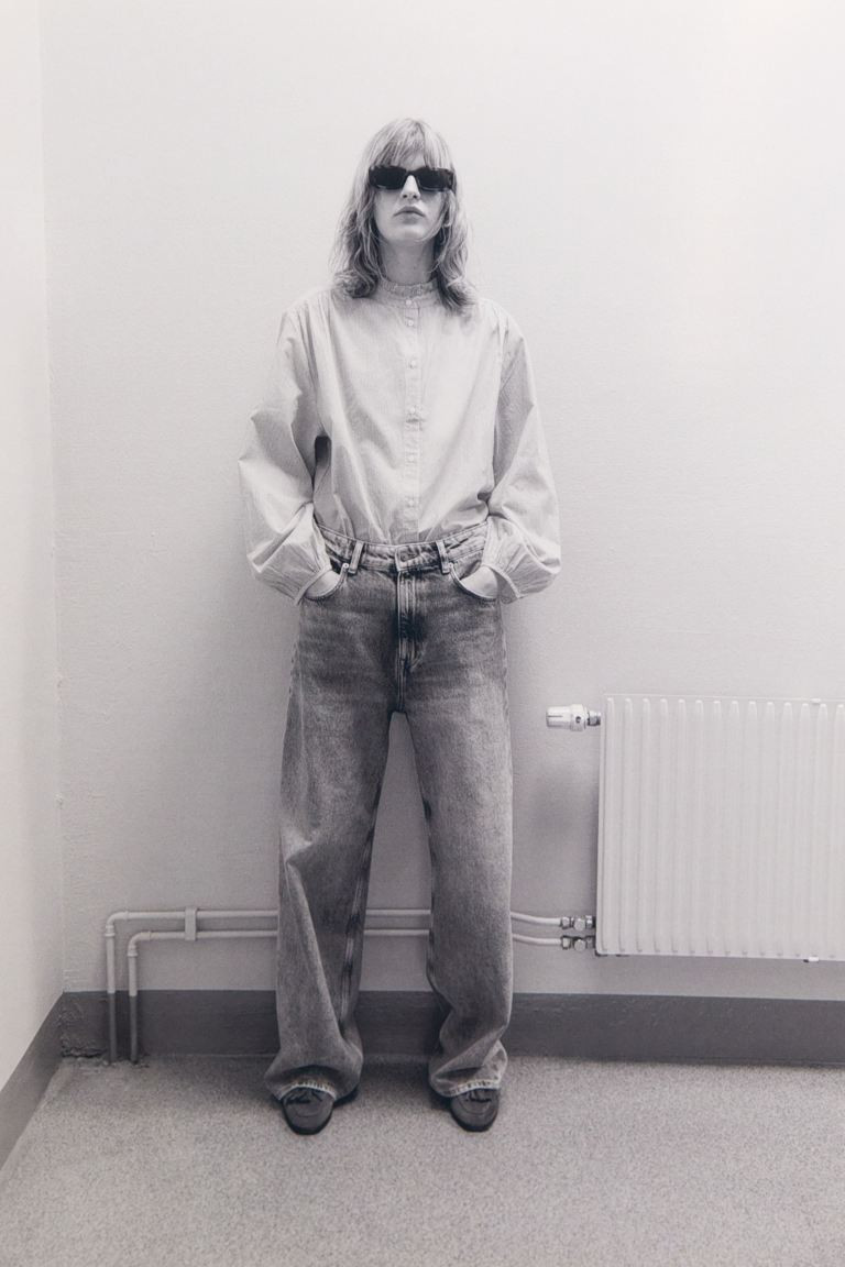 Frill-trimmed cotton blouse | H&M (UK, MY, IN, SG, PH, TW, HK)