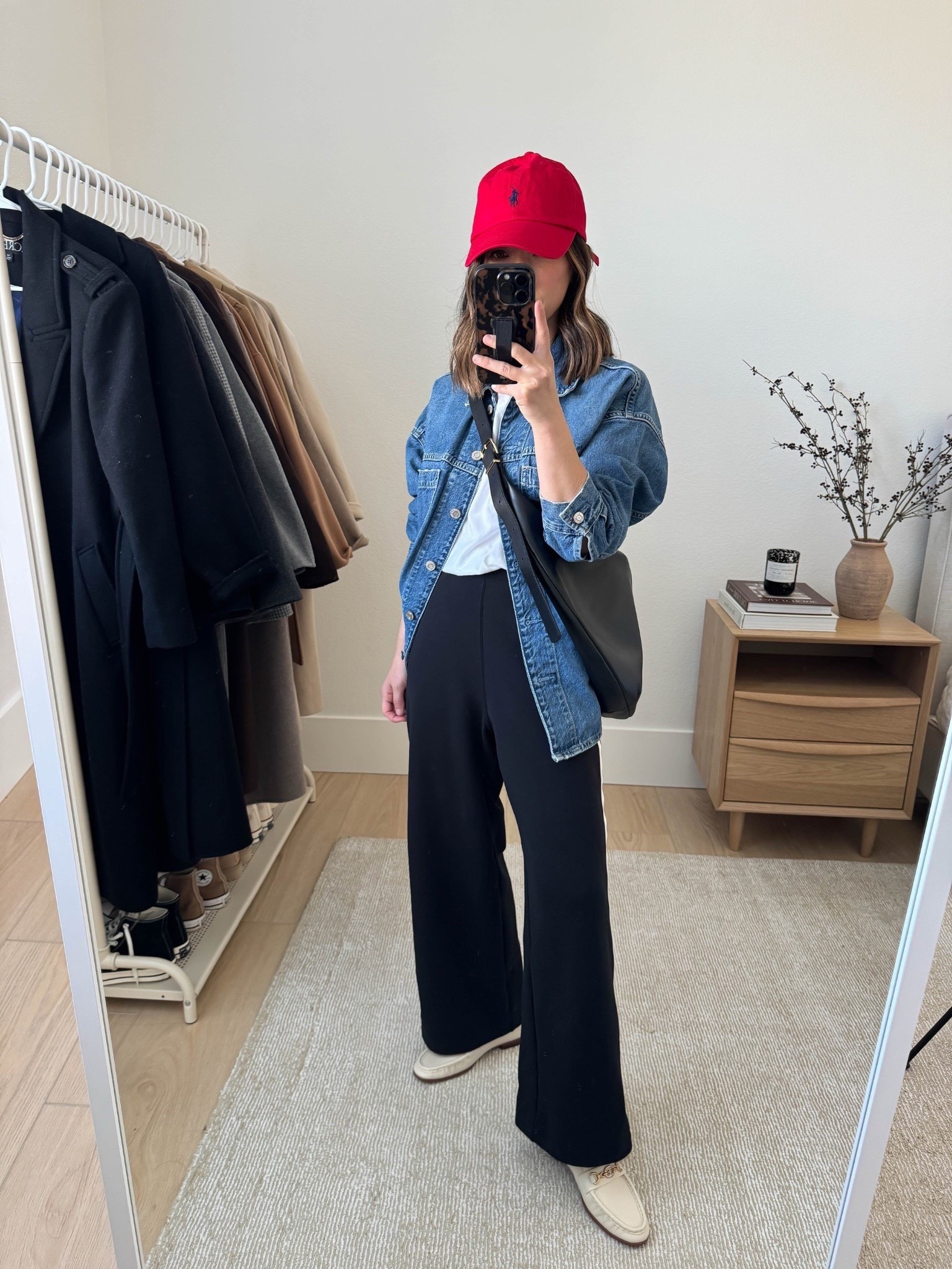 Ideas for bringing your chambray into 2025. 

Gap shacket petite xs (old)
Everlane tee medium. I size up 2 sizes. 
Uniqlo track pants 13yr
Sam Edelman loafers 5
Madewell bag
Polo Ralph Lauren hat

Petite style, transitional style, fall outfits, back to school, fall style 

#LTKPetite #LTKShoeCrush #LTKItBag