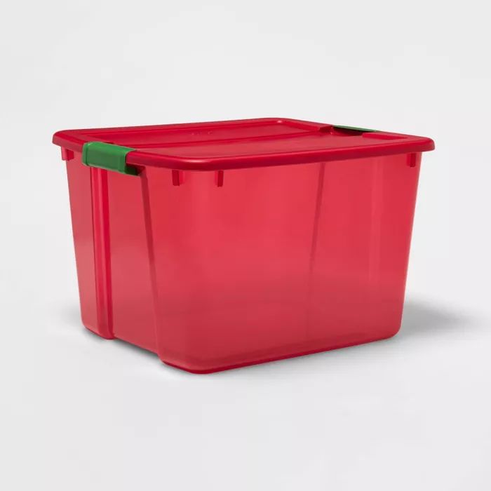 66qt Latching Storage Box Red Tint - Wondershop&#8482; | Target