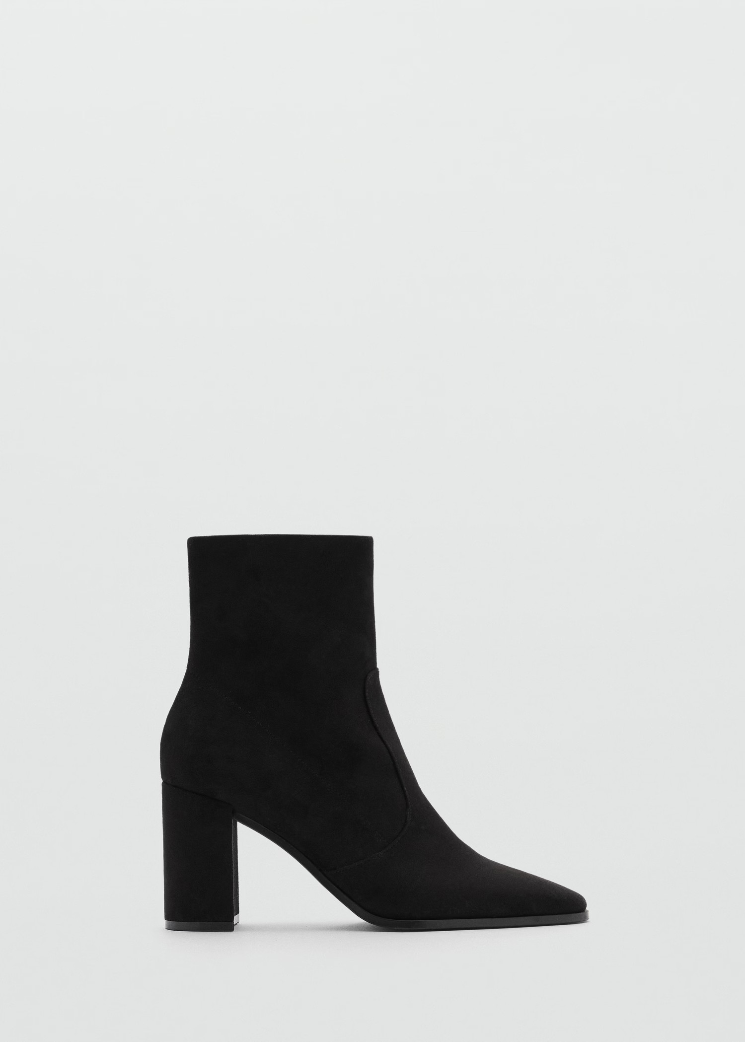 Suede block-heel ankle boots - Women | MANGO United Kingdom | MANGO (UK)