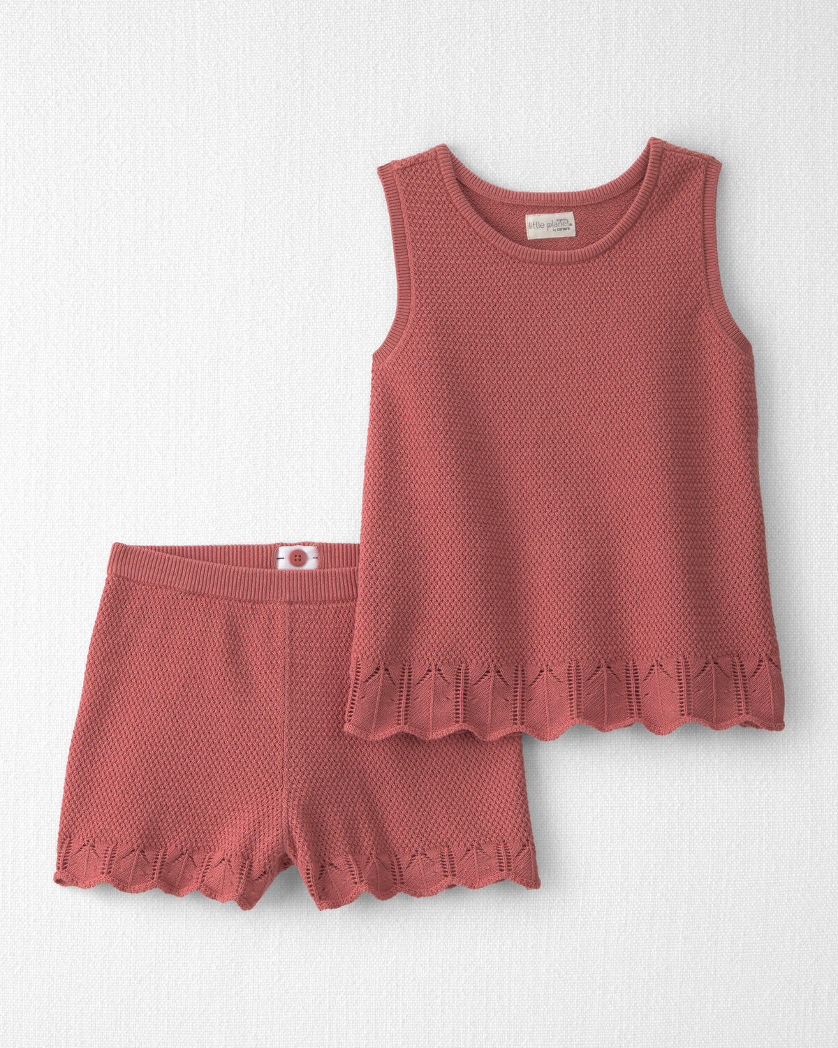 Girls 2-Piece Organic Cotton Knit Top & Short Set | Carter's Inc