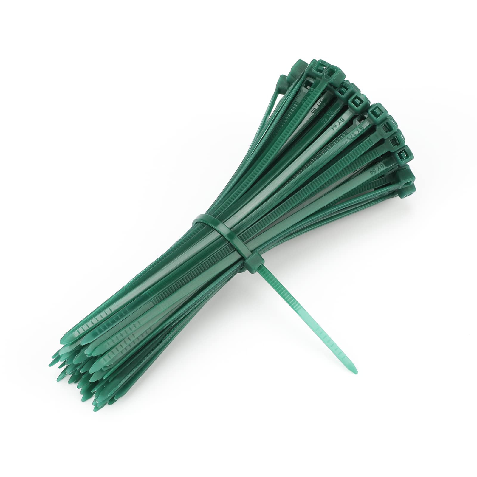 KINGLAKE 100Pcs 100x2.5mm Self-Locking Garden Cable Ties Dark Green Plant Nylon Ties Adjustable Z... | Amazon (UK)