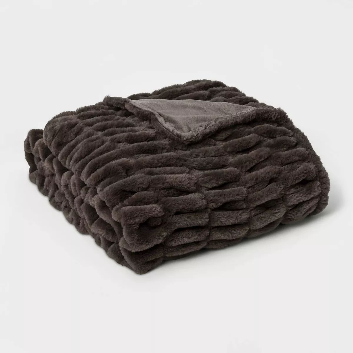60" x 86" Faux Fur Oversized Bed Throw - Threshold Signature™ | Target
