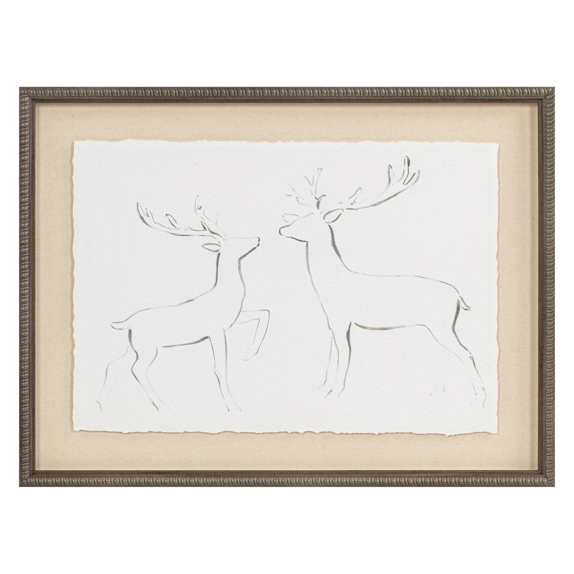 My Texas House Two Reindeer Framed Holiday Wall Art 24x18 | Walmart (US)