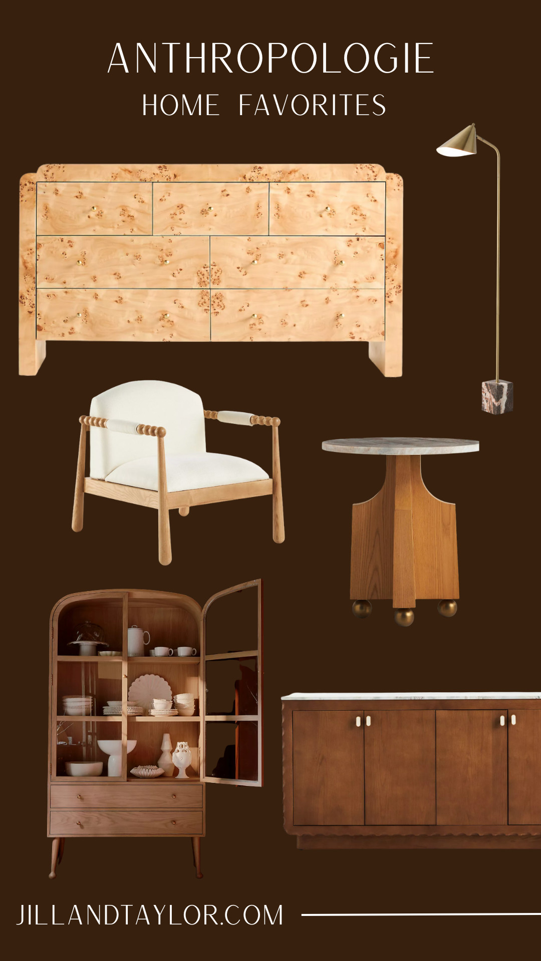 Anthropologie favorites 

Hutch, side table, accent chair, floor mirror, side board  

 #LTKSeasonal #LTKHome #LTKFindsUnder100