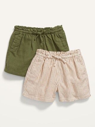 Linen-Blend Pull-On Shorts 2-Pack for Toddler Girls | Old Navy (US)