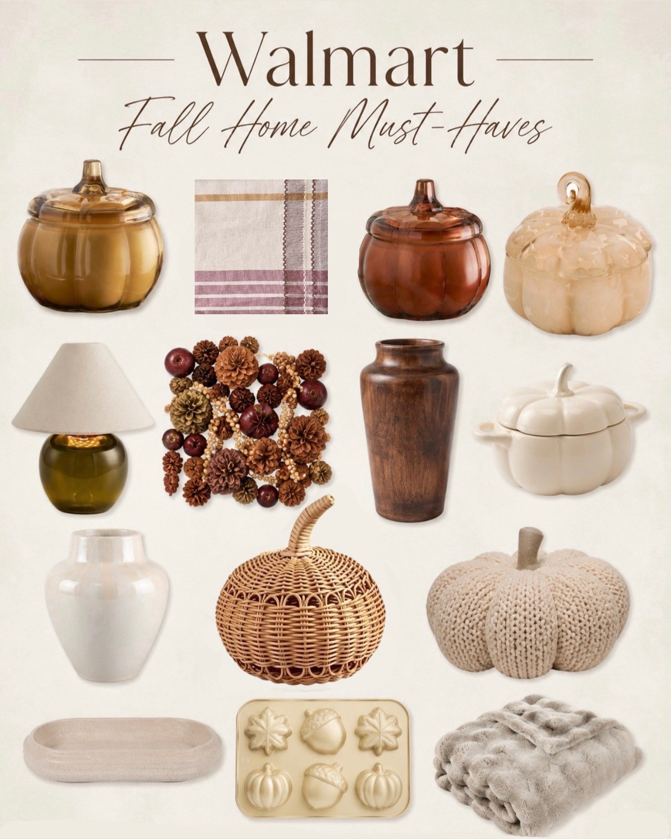 Walmart fall home must-haves 🤎🍂 The prettiest neutral fall decor finds for adding cozy texture and warm autumn tones throughout your home. From glass pumpkins and woven accents to cozy throws, seasonal serveware and fall kitchen decor, these Walmart finds look so much more expensive than they are!

#WalmartHome #WalmartFinds #FallHomeDecor #FallDecor #AutumnDecor #NeutralHomeDecor #CozyHome #FallDecorating #WalmartFallFinds #AffordableHomeDecor #LTKFinds#LTKxWalmart

#LTKHome #LTKHome #LTKSeasonal