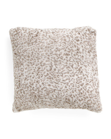 20x20 Leopard Faux Fur Pillow | TJ Maxx