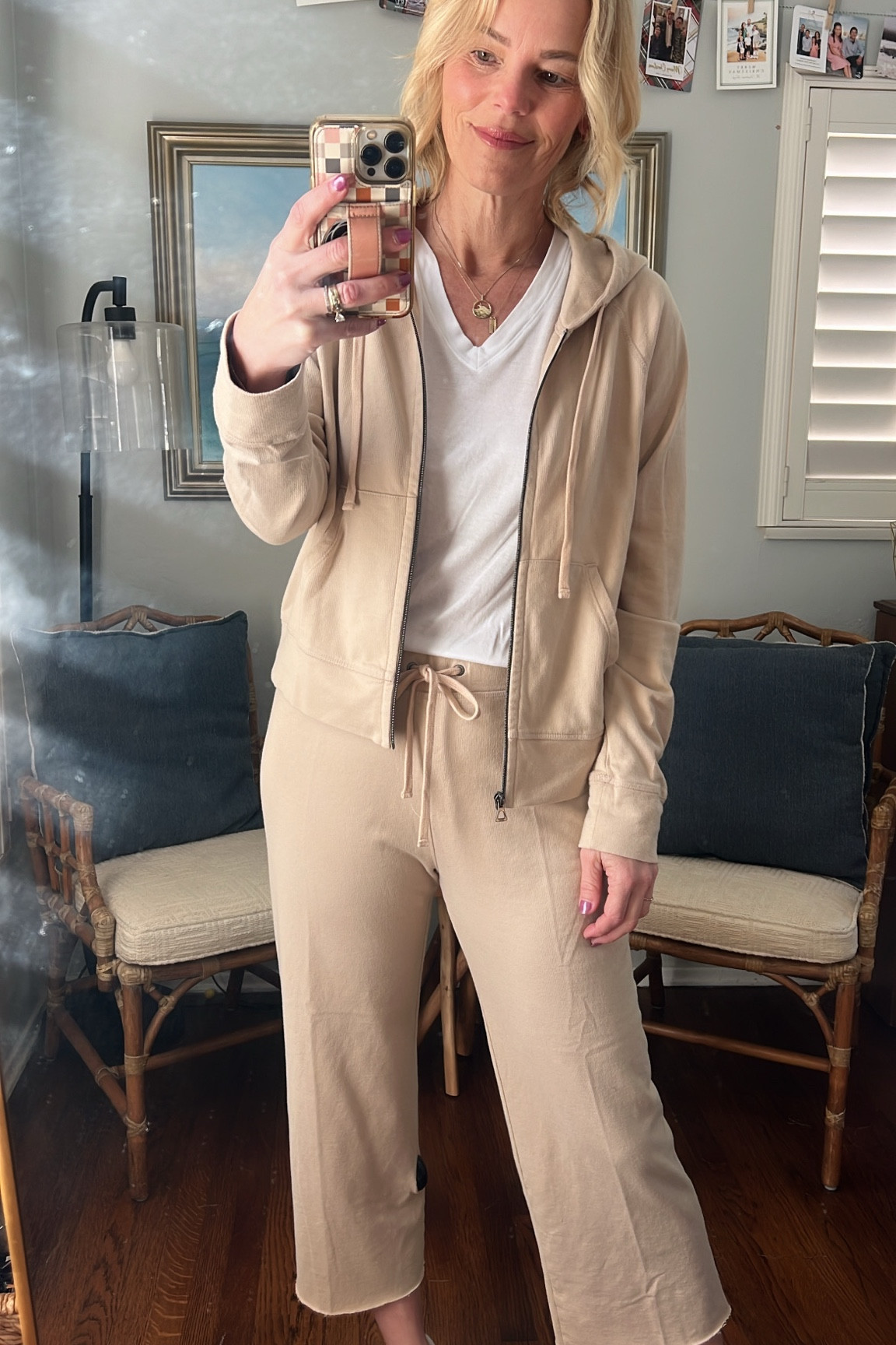 James Perse french terry set. I love this brand. Lots of colors. @nordstromrack #frenchterry
Sizing: i’m wearing a size 3 pant. which is like a 8/10 pant. jacket is a size 4, like a Large/XL. for the zip one. for the pullover i liked the size 3. 

#LTKStyleTip #LTKFindsUnder100