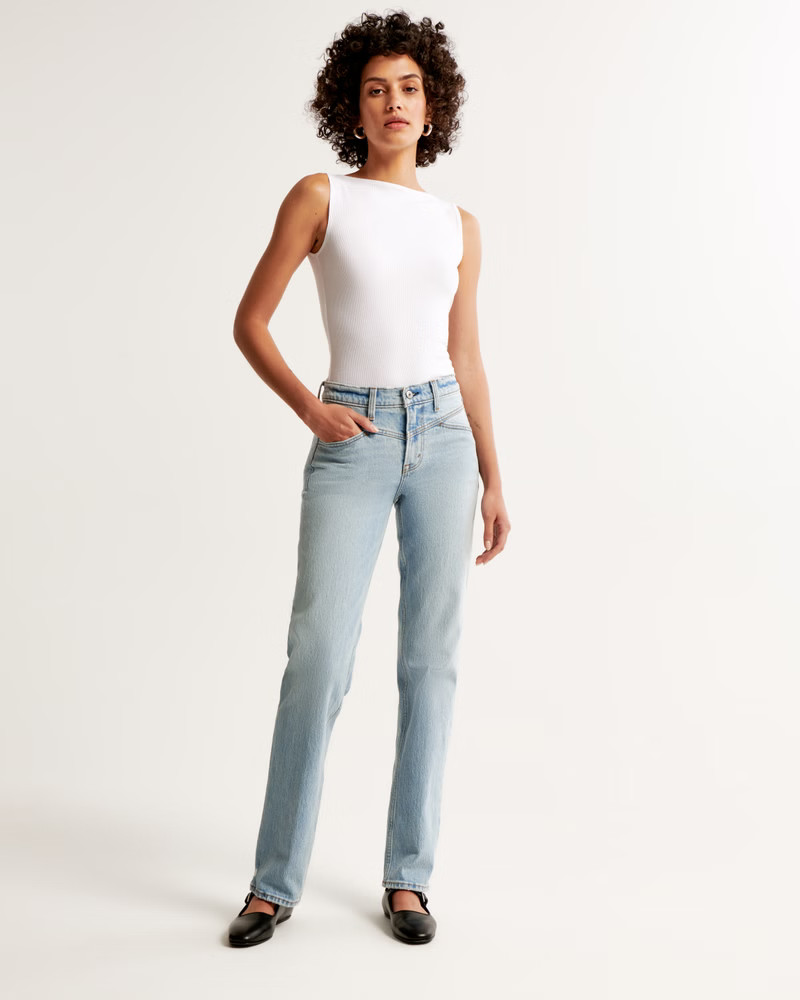 Mid Rise 90s Straight Jean | Abercrombie & Fitch (US)