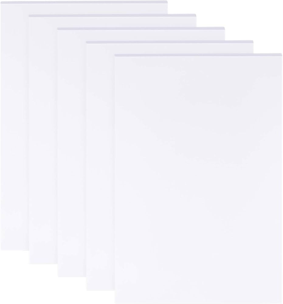 BENECREAT 5 Sheets 3mm White Foam Boards 11.8x7.8 Rectangle Foam PVC Sheet Poster Board Mount Boa... | Amazon (US)