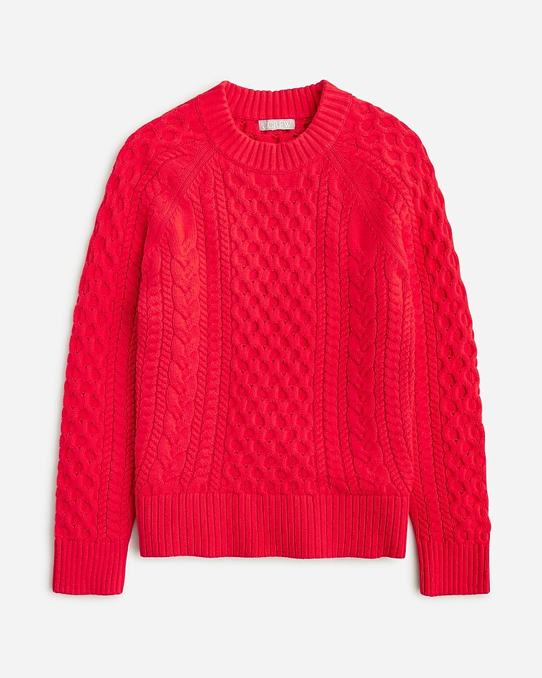 Cable-knit crewneck sweater | J. Crew US