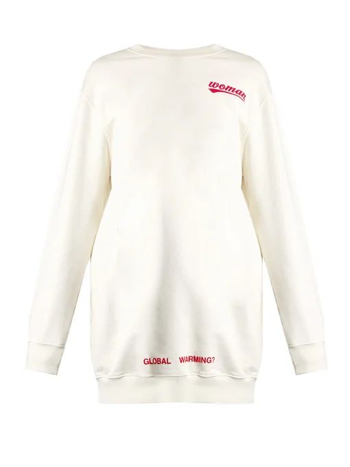 Round-neck rose-print sweatshirt dress | Off-White | Matches (US)