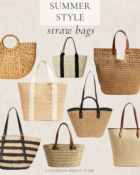 Straw bag. Straw tote bag. Woven bag. Beach bag. Summer bag. Market tote. Handbag. 

#LTKSeasonal #LTKitbag #LTKsalealert
