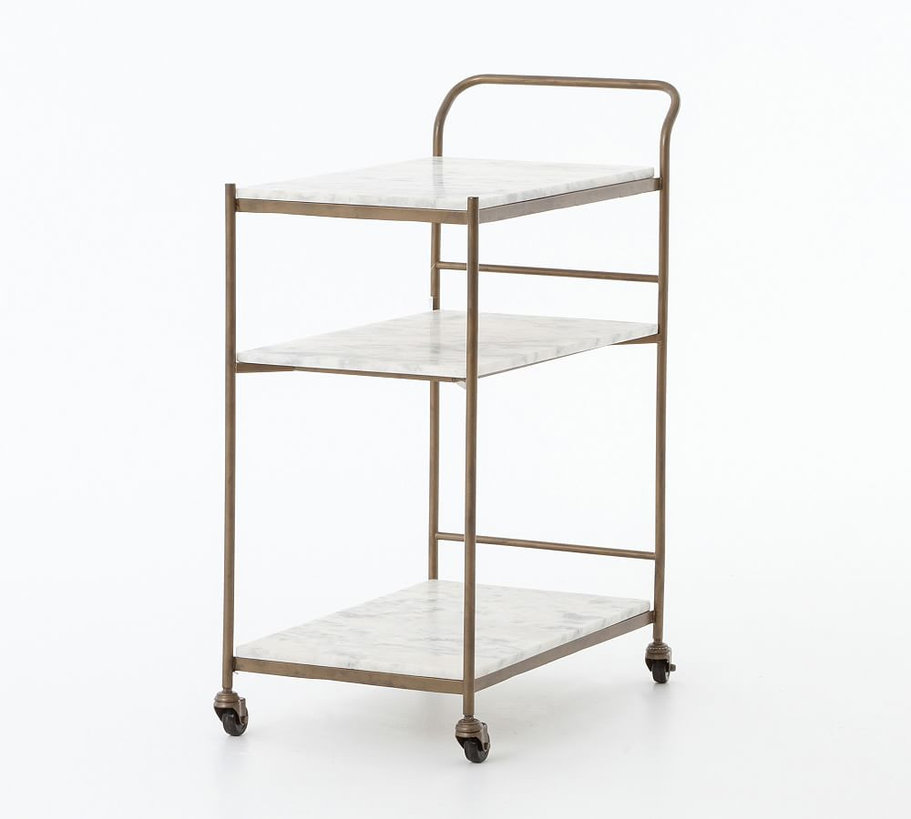 Burwell Marble Bar Cart | Pottery Barn (US)