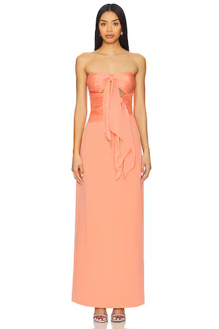 AMUR Diana Gown in Peach Sky from Revolve.com | Revolve Clothing (Global)