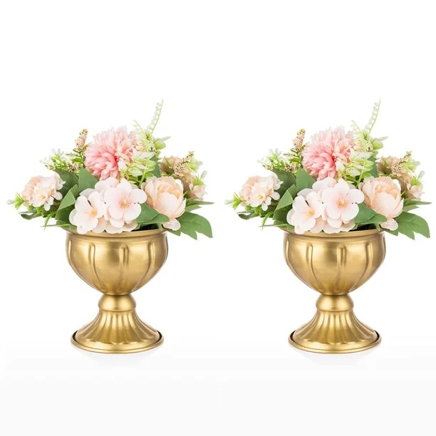 Sziqiqi Small Gold Vases for Wedding Centerpieces Compote Pedestal Flowers Vases Decoration for P... | Walmart (US)