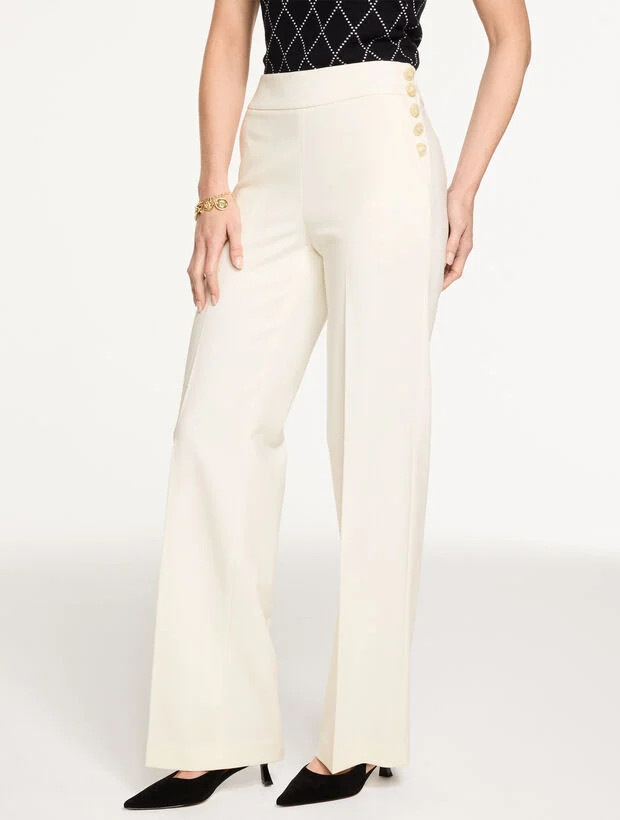 Talbots Greenwich Tailored Stretch Wide Leg Pants | Talbots