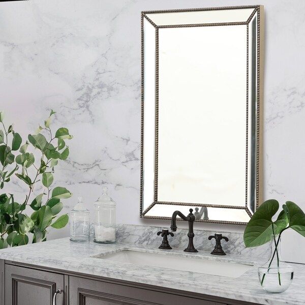 Cosmo Rustic Rectangular Wall Mirror - Bronze By Abbyson | Bed Bath & Beyond