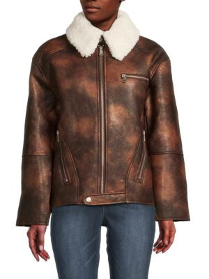 Apparis Audie Faux Fur Trim Jacket on SALE | Saks OFF 5TH | Saks Fifth Avenue OFF 5TH