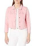 Tommy Hilfiger Women's Stretch Denim Jacket, Taffy Pink, Large | Amazon (US)