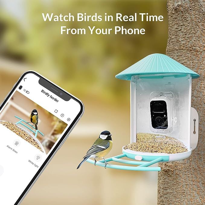 Amazon.com: NETVUE Birdfy Lite- Smart Bird Feeder Camera, Bird Watching Camera Auto Capture Bird ... | Amazon (US)