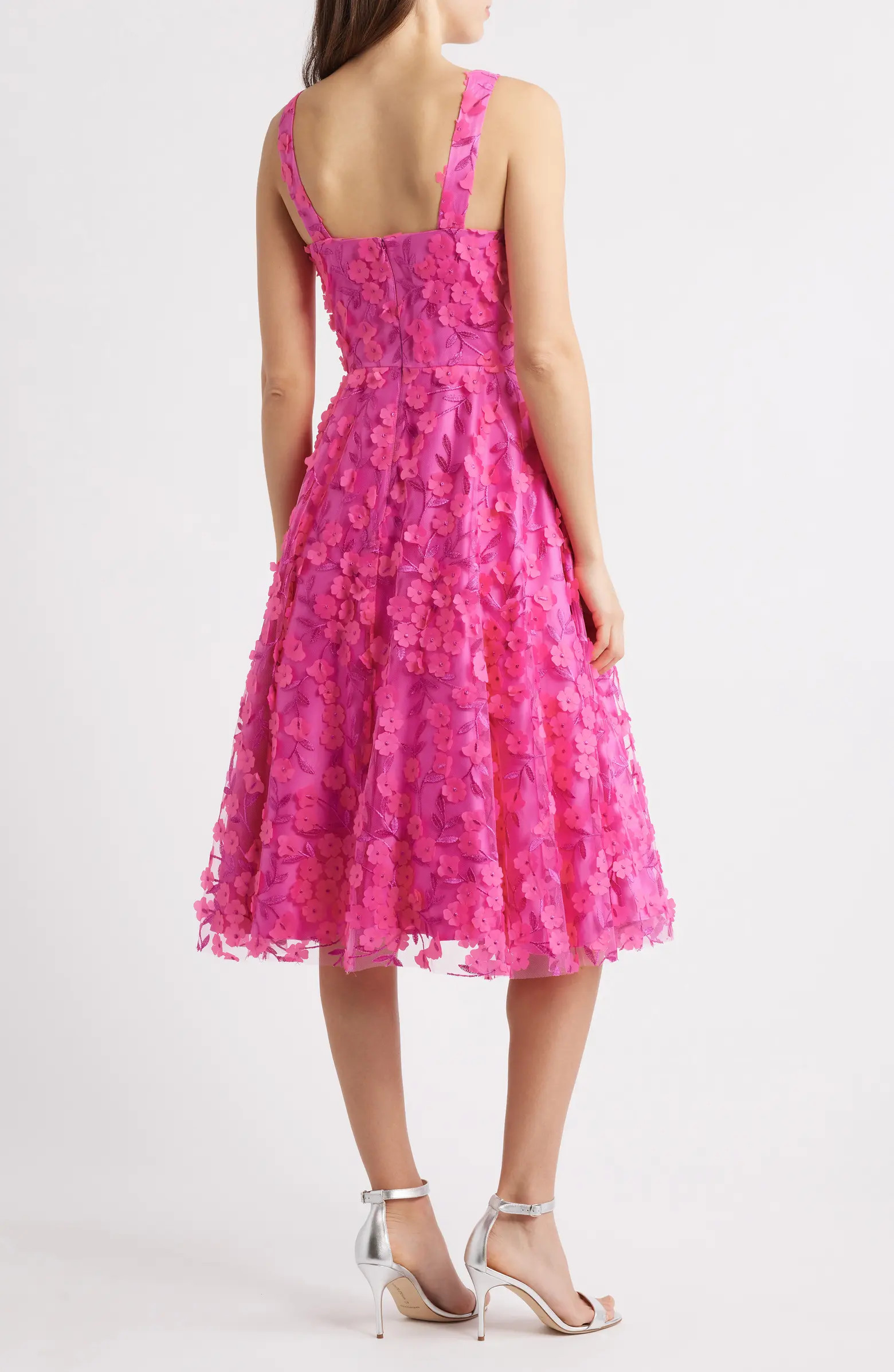 3D Appliqué Fit & Flare Cocktail Dress | Nordstrom