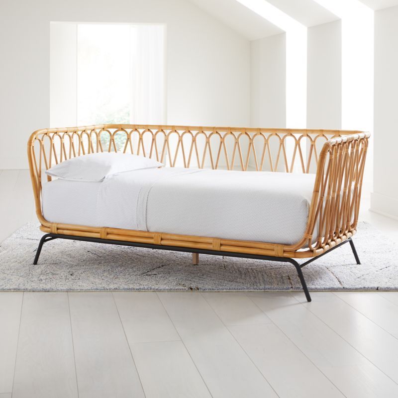 Rattan Kids Twin Daybed + Reviews | Crate & Kids | Crate & Barrel
