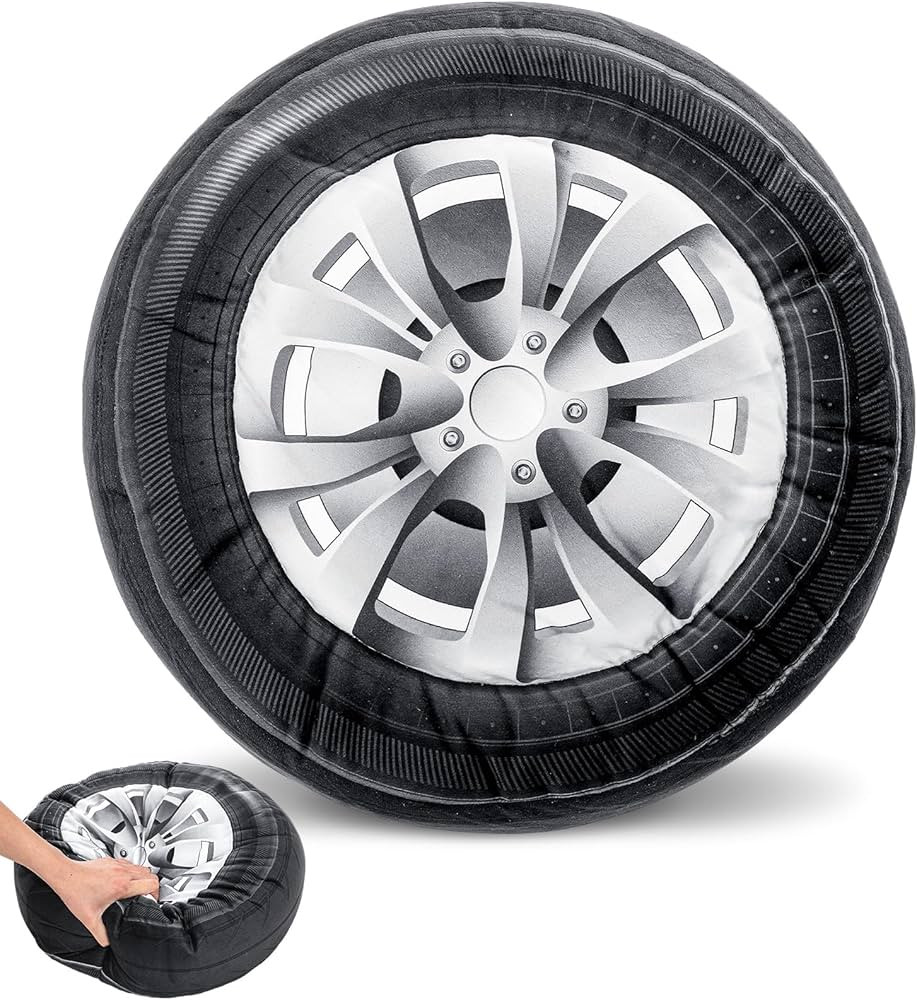 Meooeck 1 Pc 15.7 Inch 3D Simulation Wheel Plush Pillow Car Tire Big Soft Chunky Tire Pillow Whee... | Amazon (US)