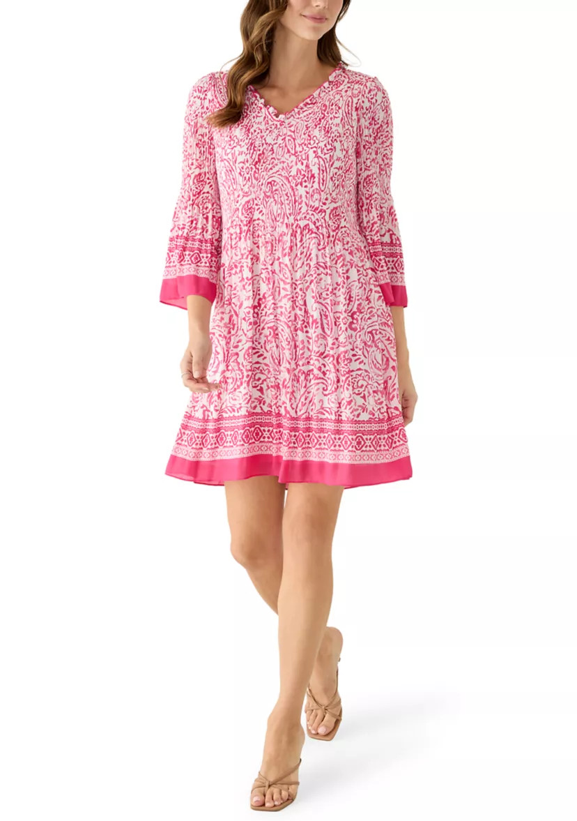 Women's Long Sleeve Pleated Mini Dress | Belk
