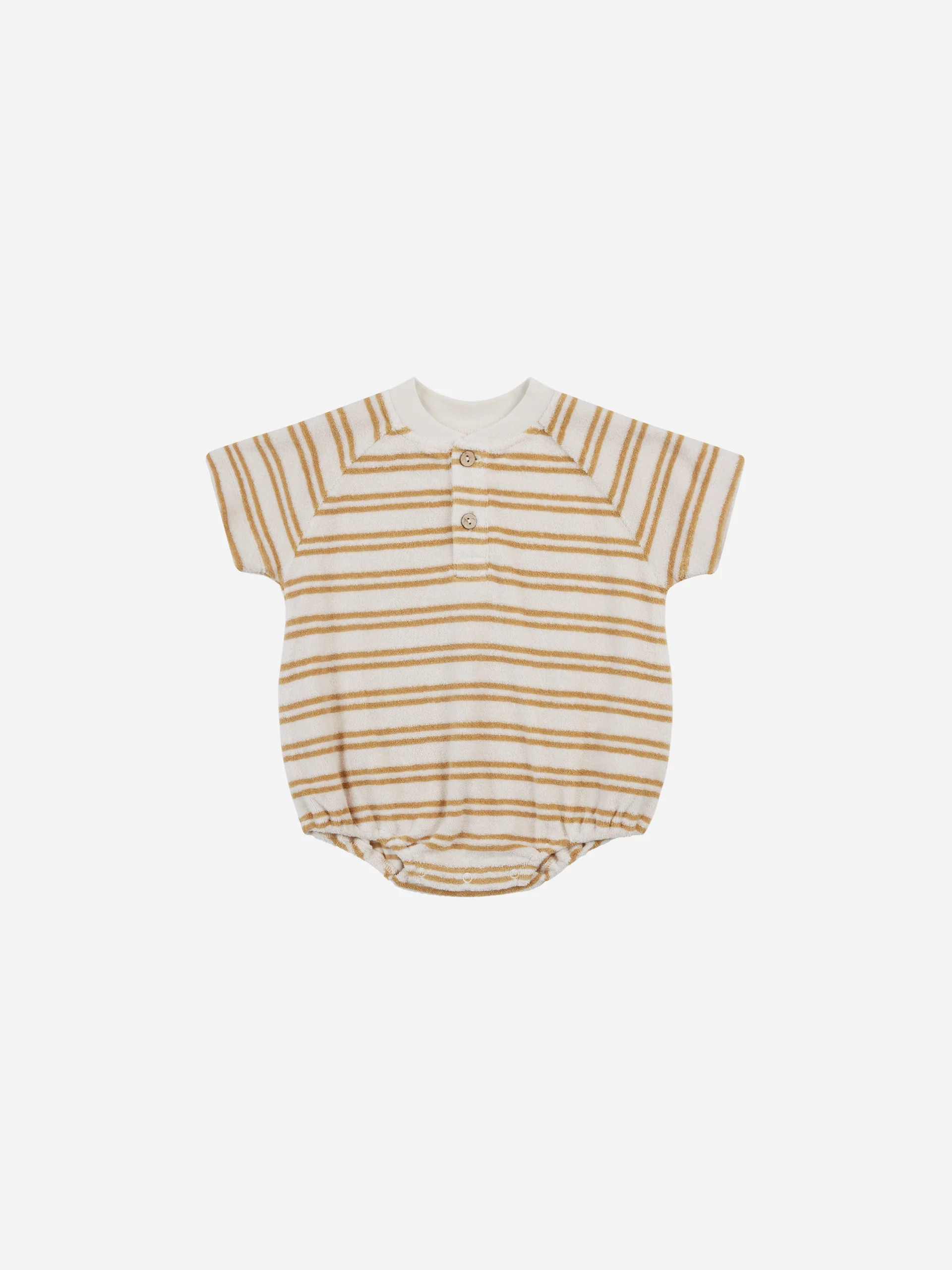 Terry Henley Romper || Honey Stripe | Rylee + Cru
