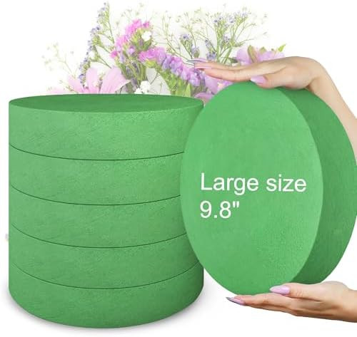 Max Shape 6 Pcs Floral Foam Round Blocks, Large Wet and Dry Green Foam for Artificial and Fresh F... | Amazon (US)