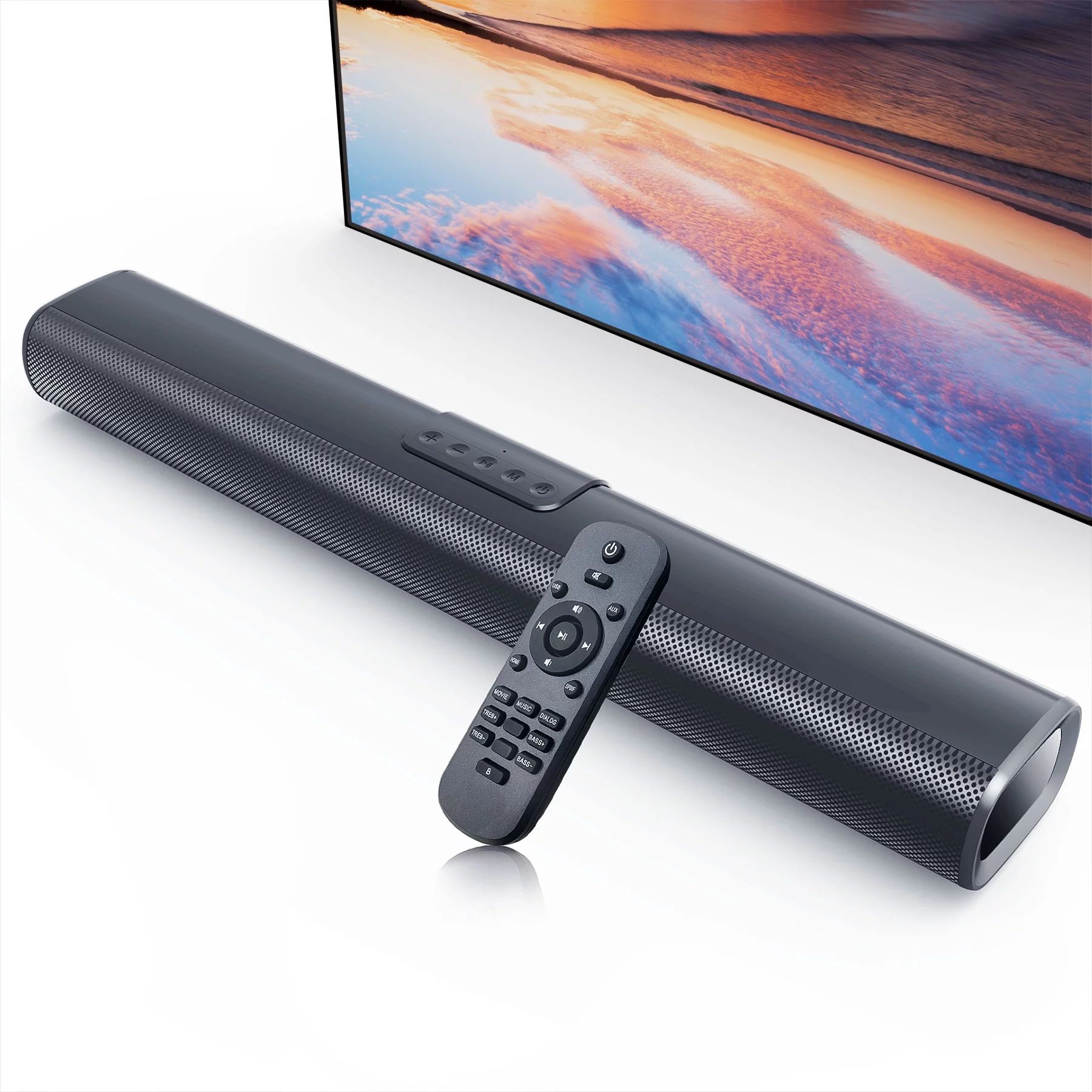 2.1ch Sound Bars for TV, Soundbar with Subwoofer, Wired & Wireless Bluetooth 5.0 3D Surround Spea... | Walmart (US)