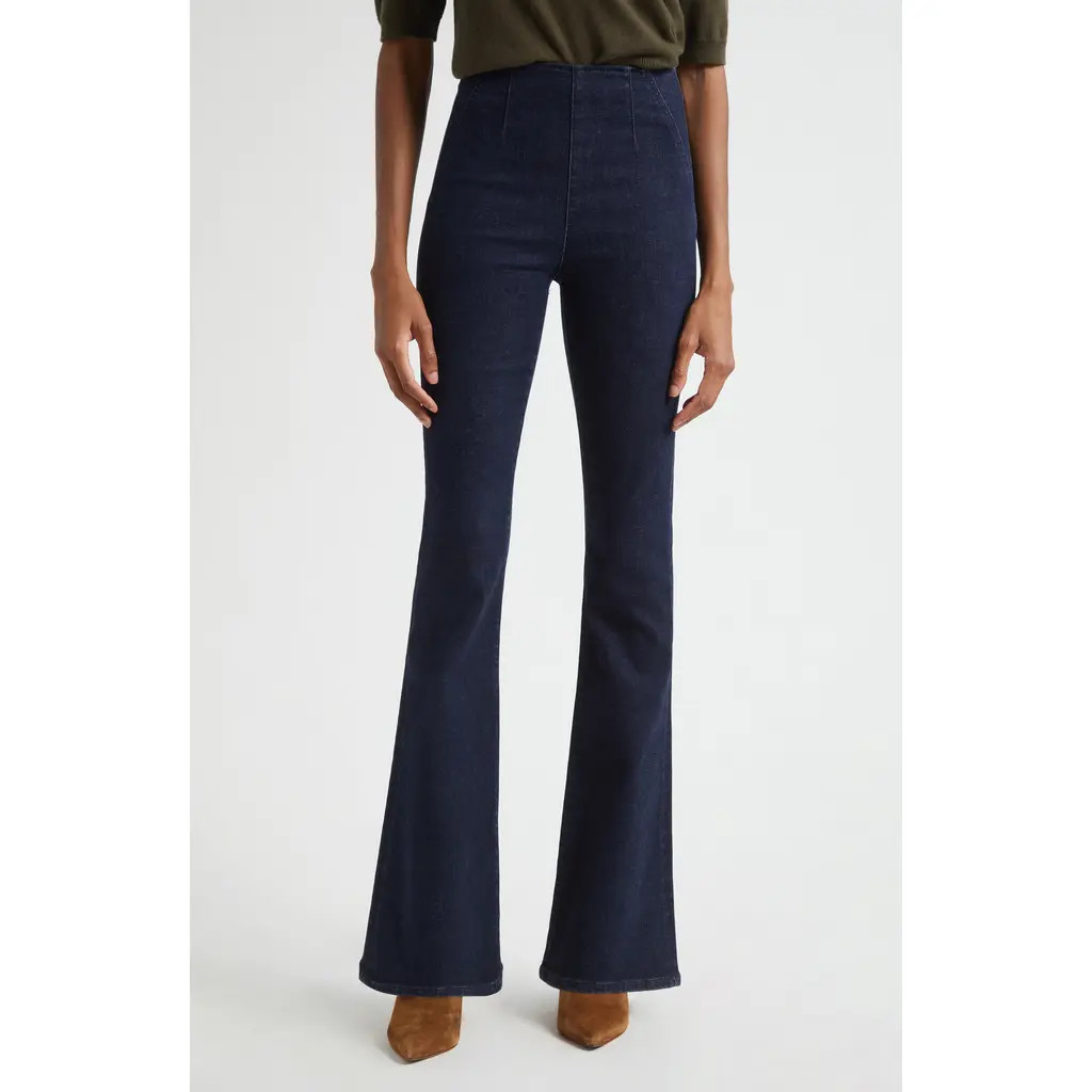 Veronica Beard Beverly Off-Duty High Waist Flare Jeans in Oxford at Nordstrom, Size Medium | Nordstrom
